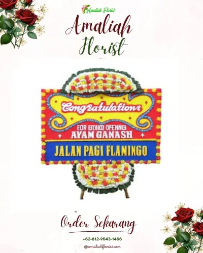 Bunga Papan Congratulation di Pipa Reja